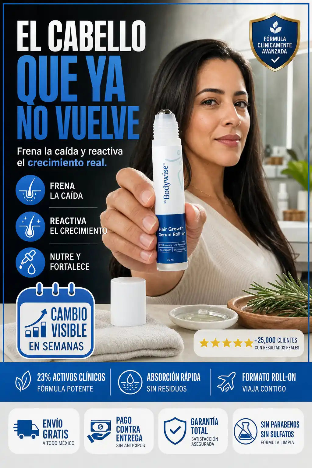 ᴮᴱBodywise® Suero Crecimiento Capilar Avanzado