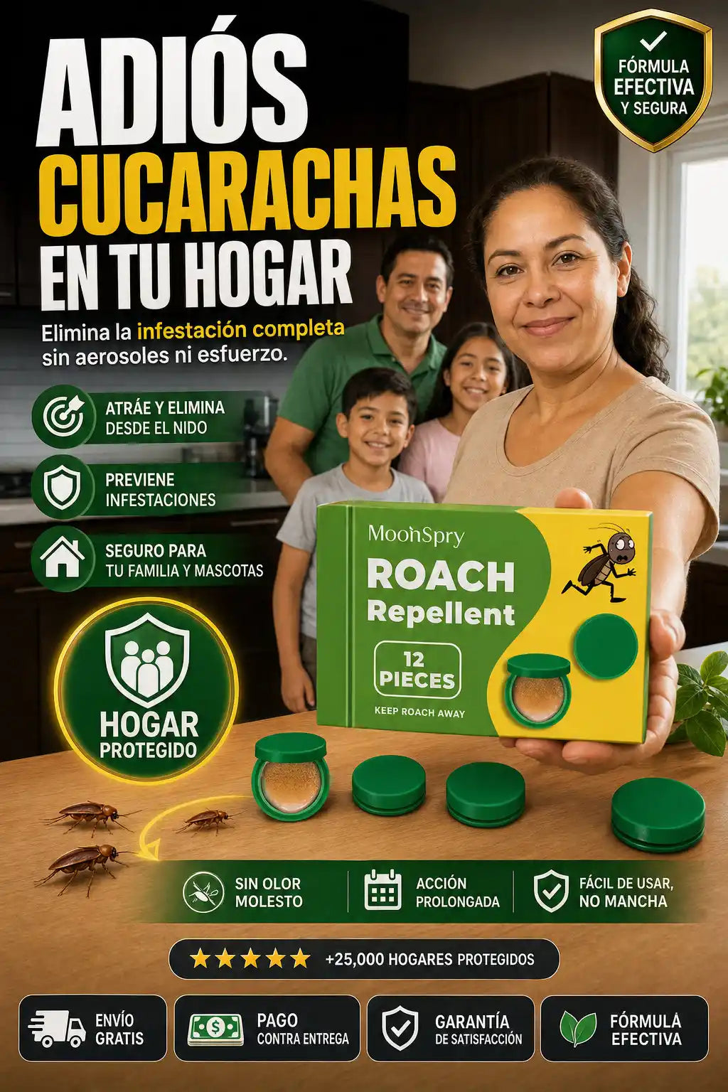 RoachBlitz® Cebo Exterminador de Cucarachas