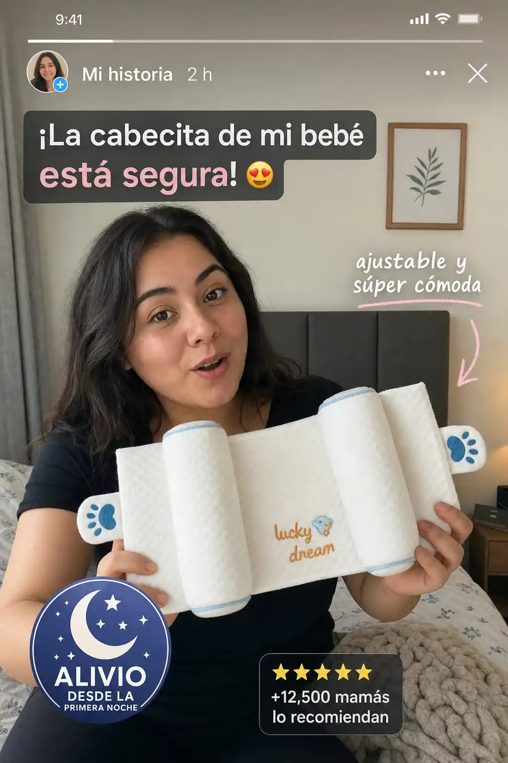 Nuvara® Almohada Ajustable Para Bebé