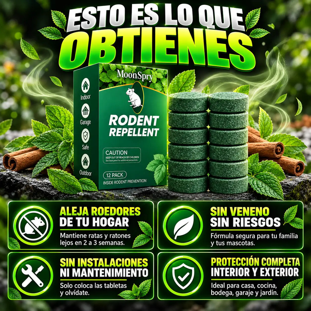 MoonSpry® Repelente Para Ratas Y Ratones